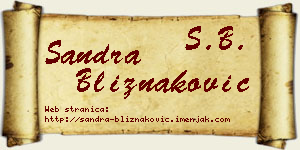 Sandra Bliznaković vizit kartica